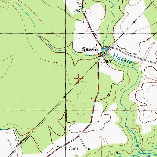 Topographic Map of Sarem Grove Church, NC