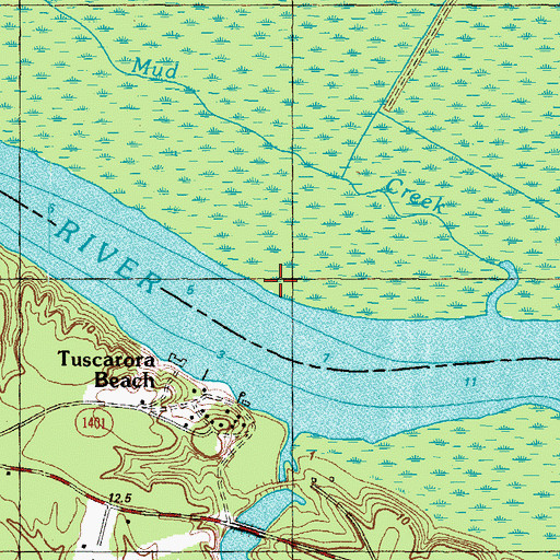 Topographic Map of Barfield Ferry (historical), NC