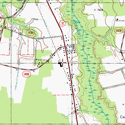 Topographic Map of T S Cooper Elementary School, NC