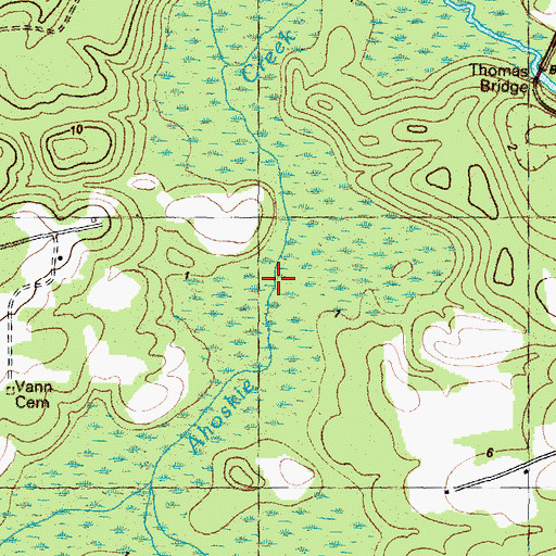 Topographic Map of Hoggard Bridge (historical), NC