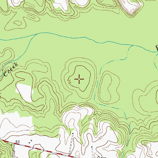 Topographic Map of Buffalo Island, NC