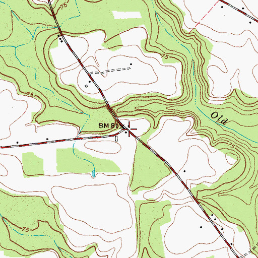 Topographic Map of Chittys Store, NC