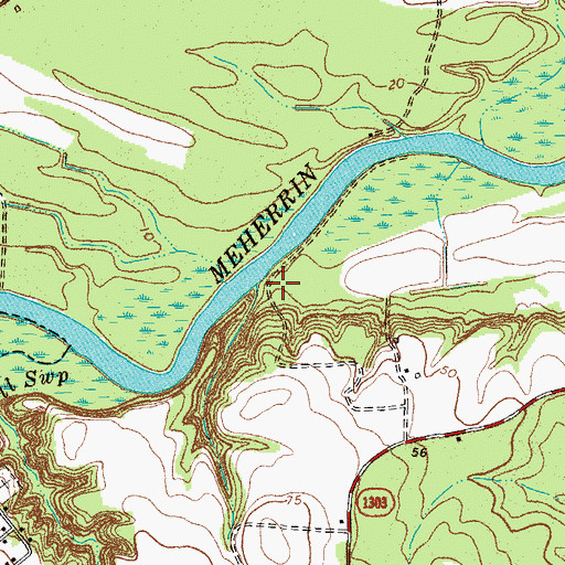 Topographic Map of Griffith Landing (historical), NC