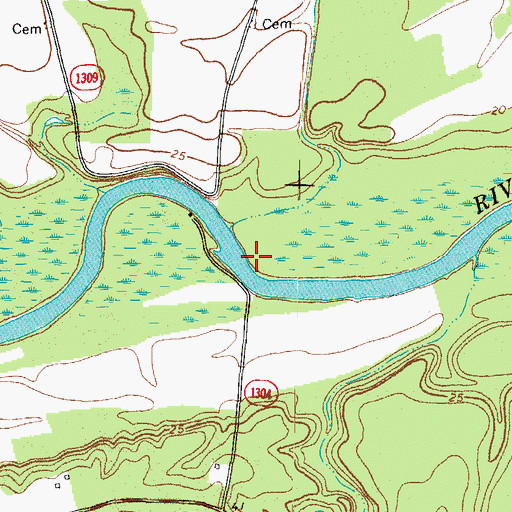 Topographic Map of Hills Ferry (historical), NC