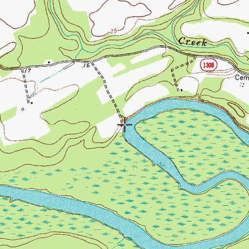 Topographic Map of Sears Wharf (historical), NC