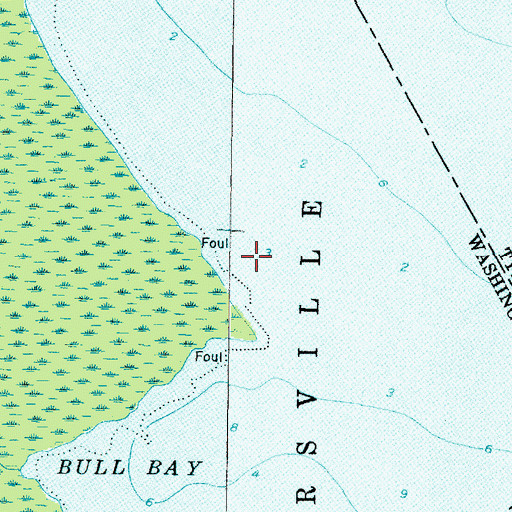 Topographic Map of Bull Point, NC