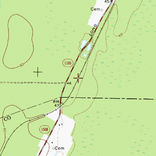 Topographic Map of Emandell (historical), NC
