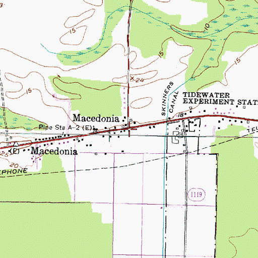 Topographic Map of Macedonia Church, NC