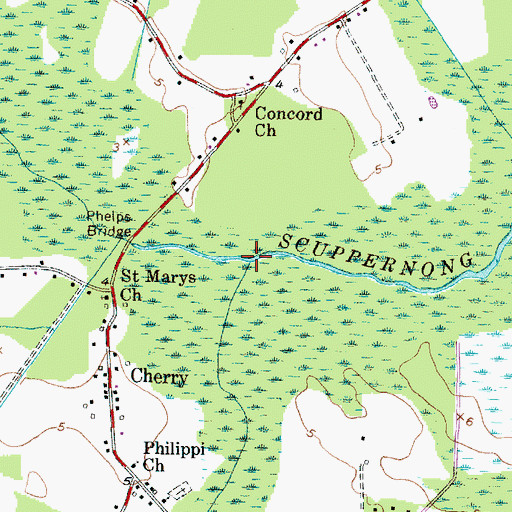 Topographic Map of Mall Creek, NC