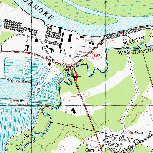 Topographic Map of Moratuc (historical), NC