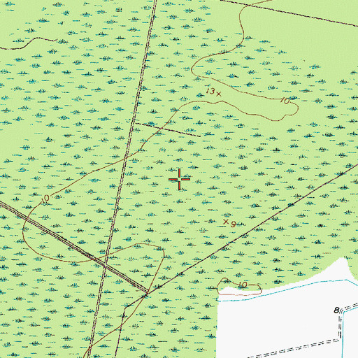 Topographic Map of New Lands, NC