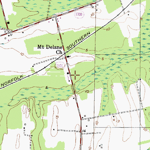 Topographic Map of Swain (historical), NC