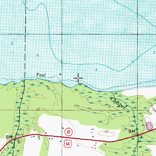 Topographic Map of Whites Creek, NC