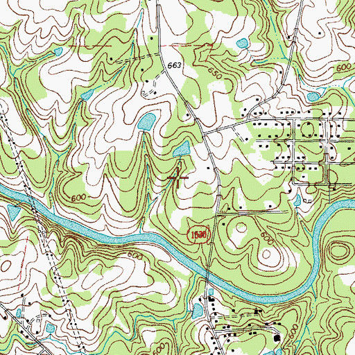 Topographic Map of Birchwood, NC