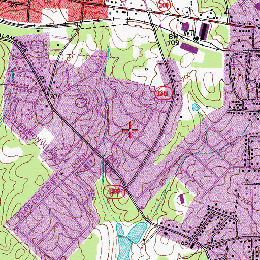 Topographic Map of Westbrook, NC