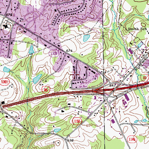 Topographic Map of Westview Terrace, NC