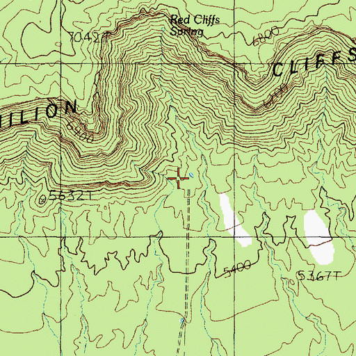 Topographic Map of Red Cliff Spring, AZ