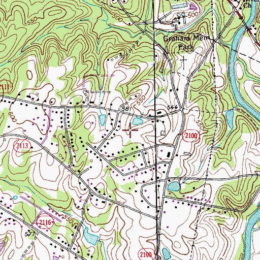 Topographic Map of Maple Grove Acres, NC