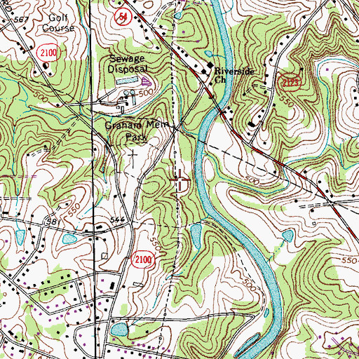 Topographic Map of Cooper Estates, NC
