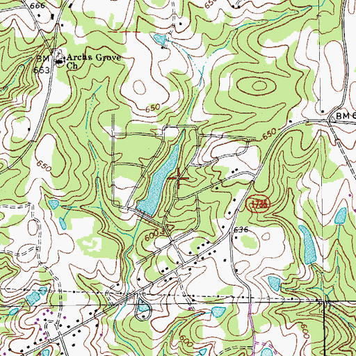 Topographic Map of Lakeview Estates, NC
