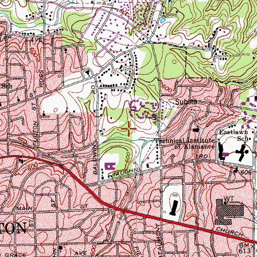Topographic Map of Beverly Hills, NC