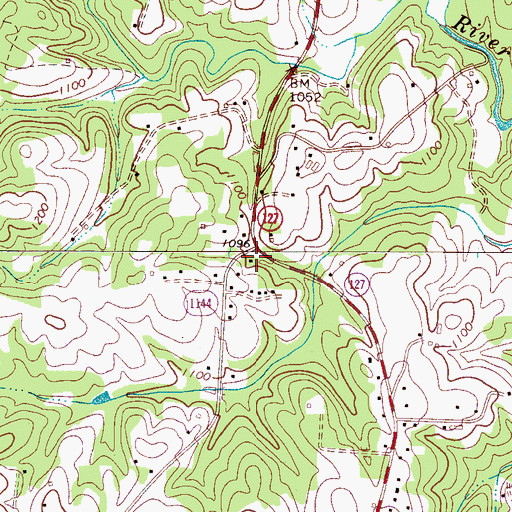 Topographic Map of West Junior High School, NC