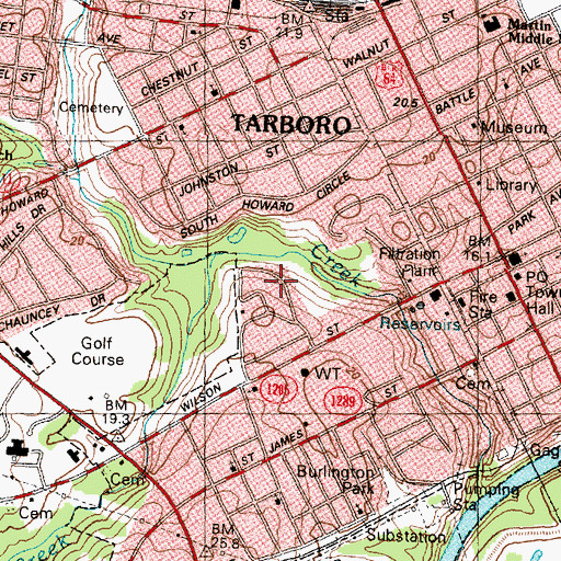 Topographic Map of Hilma Park, NC
