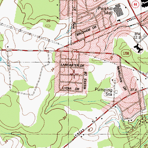 Topographic Map of Clifton Ridge, NC