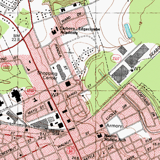 Topographic Map of Cromwell Heights, NC