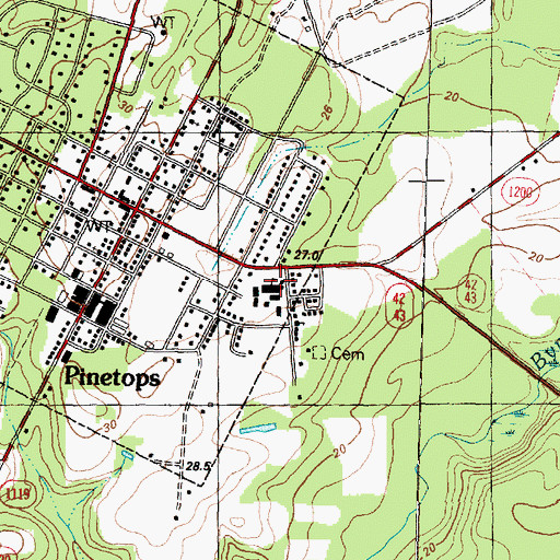 Topographic Map of Carver Elementary School, NC