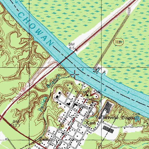 Topographic Map of Folley Branch, NC
