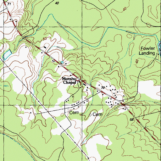 Topographic Map of Murphy Chapel, NC