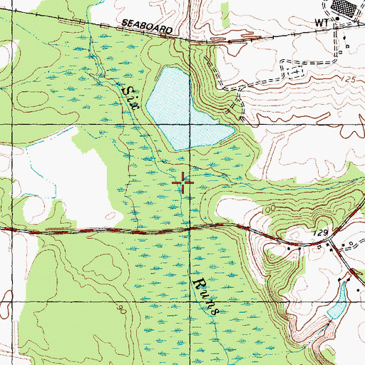 Topographic Map of Mill Run, NC