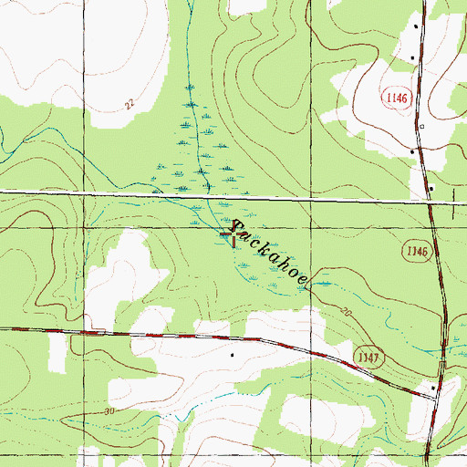 Topographic Map of Beaverdam Creek, NC