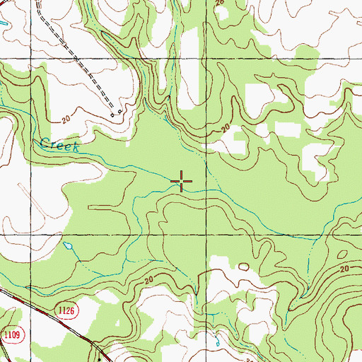 Topographic Map of Corn Creek, NC