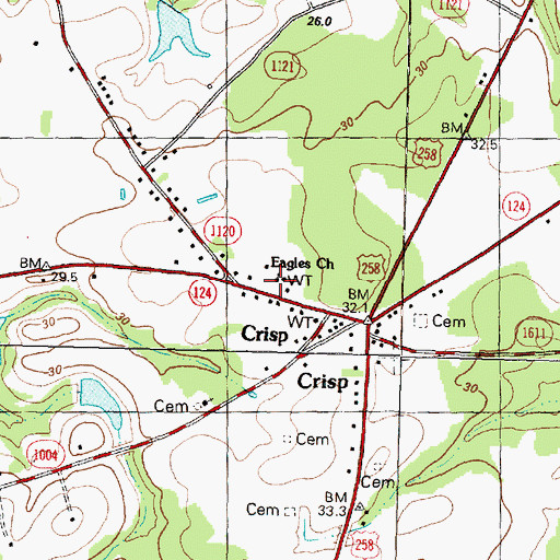 Topographic Map of Eagles Church, NC