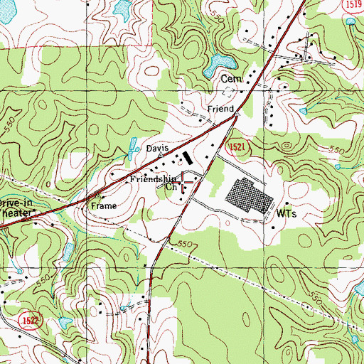 Topographic Map of Friendship Church, NC
