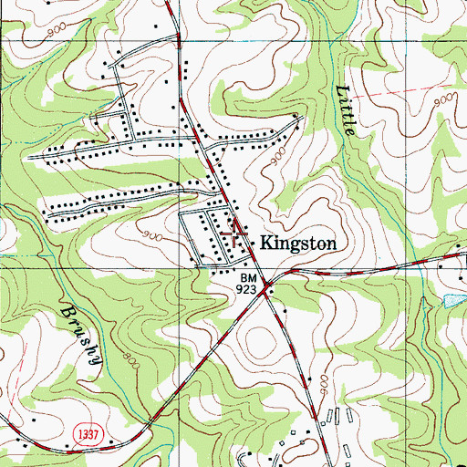 Topographic Map of John Knox Church, NC