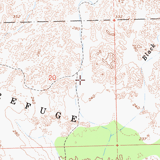 Topographic Map of Red Cloud Wash, AZ