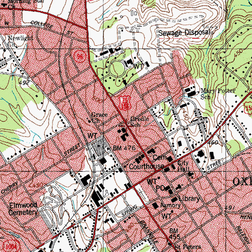 Topographic Map of Credle School, NC