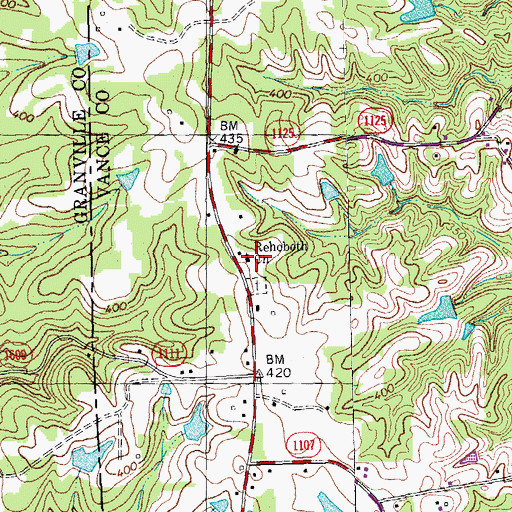Topographic Map of Rehoboth Church, NC