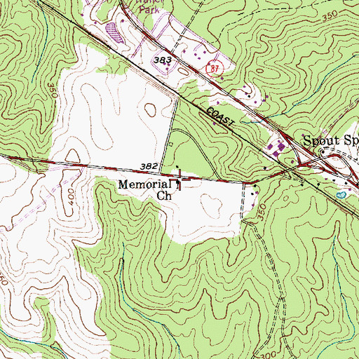 Topographic Map of Memorial Church, NC