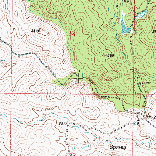 Topographic Map of Banty Creek, AZ