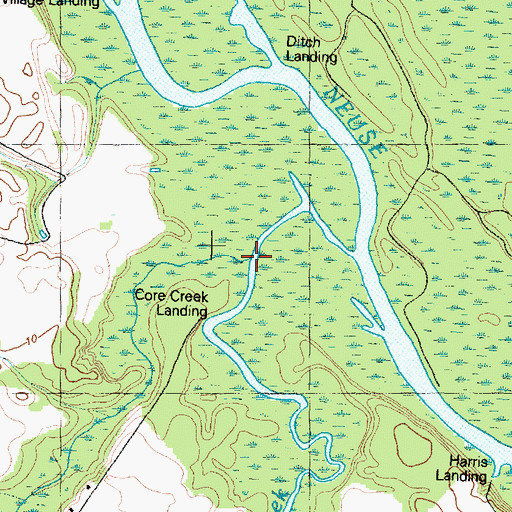Topographic Map of Flat Swamp, NC