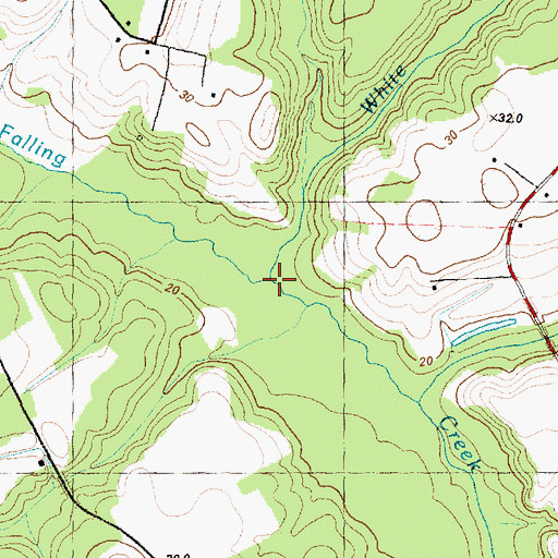Topographic Map of White Marsh Run, NC