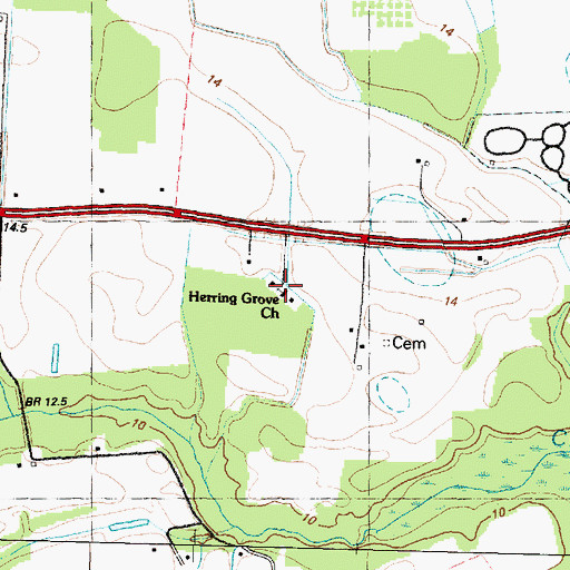 Topographic Map of Herring Grove Church, NC