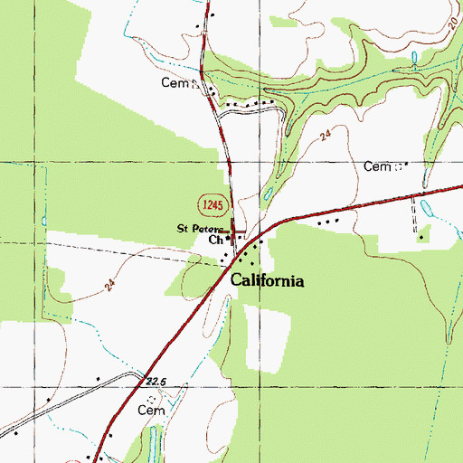 Topographic Map of Saint Peters Church, NC