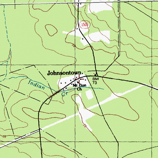 Topographic Map of Mount Zion Church, NC