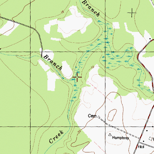 Topographic Map of Poplar Branch, NC