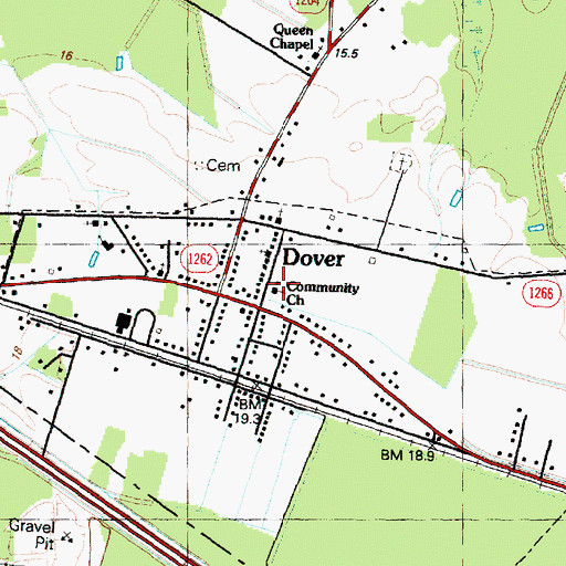 Topographic Map of Community Church, NC